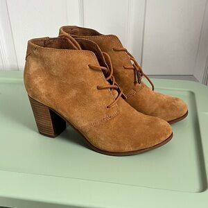 Cottagecore Toms Brown Suede Heeled Boots